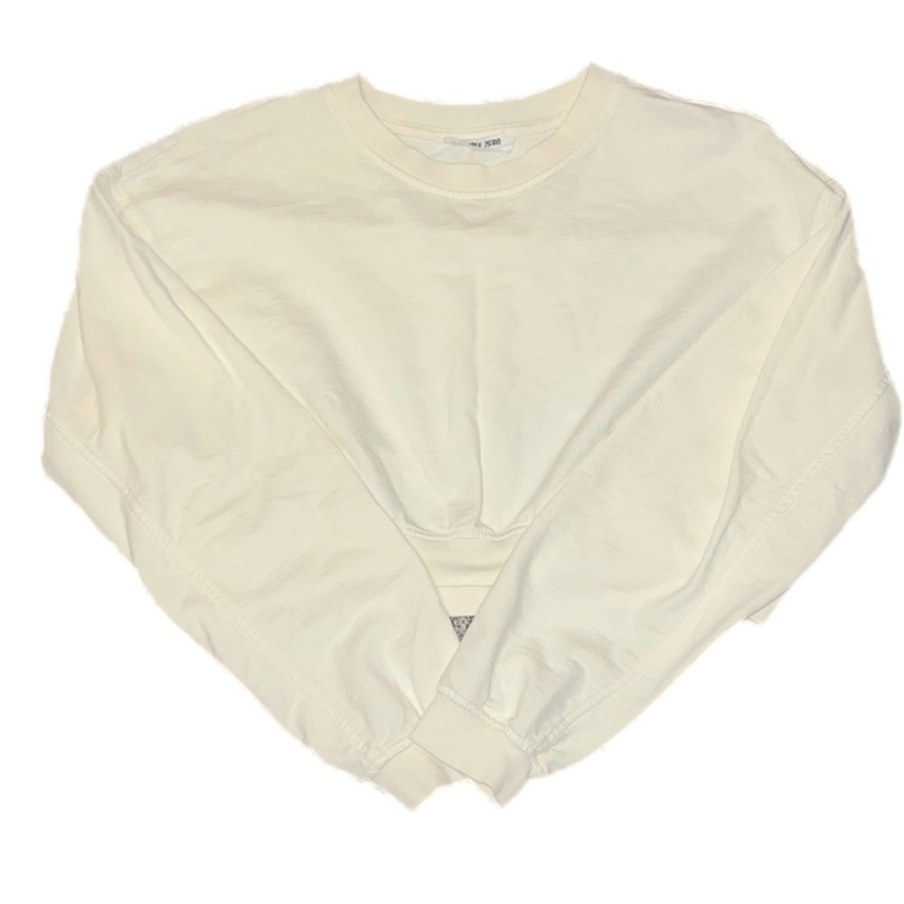 Cream double zero cropped women’s crewneck size medium